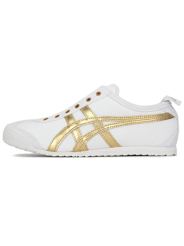 Кроссовки mexico 66 slip on Onitsuka Tiger — изображение 2 из 4, белый/золотистый