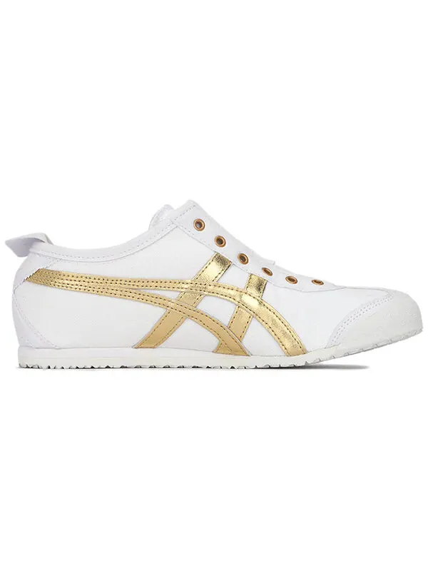Кроссовки mexico 66 slip on Onitsuka Tiger — изображение 3 из 4, белый/золотистый