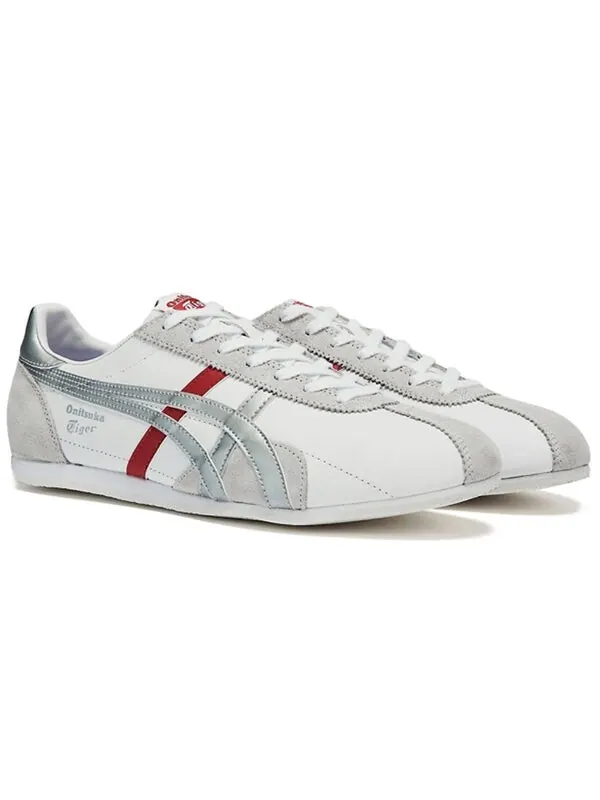 Кроссовки runningpark sport shoes серебристые красные Onitsuka Tiger — изображение 2 из 4