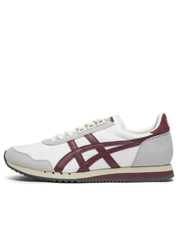 Кроссовки Onitsuka Tiger Dualio Marathon Running Shoes 'White Grey Burgundy' — изображение 1 из 4, белый/серый/бордовый