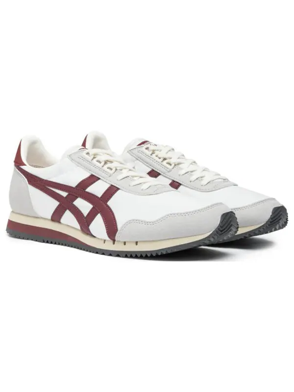 Кроссовки Onitsuka Tiger Dualio Marathon Running Shoes 'White Grey Burgundy' — изображение 3 из 4, белый/серый/бордовый