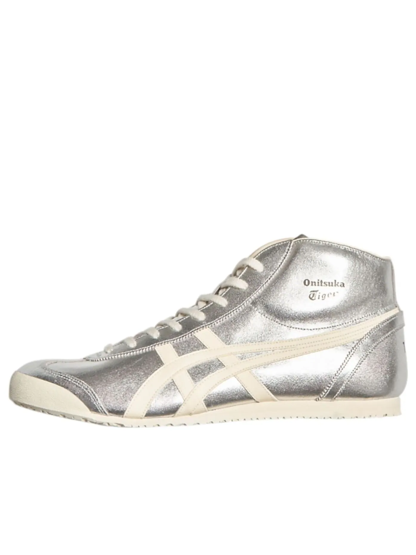 Кроссовки Onitsuka Tiger Mexico Mid Runner 'Silver Cream' — изображение 1 из 7, серебряный
