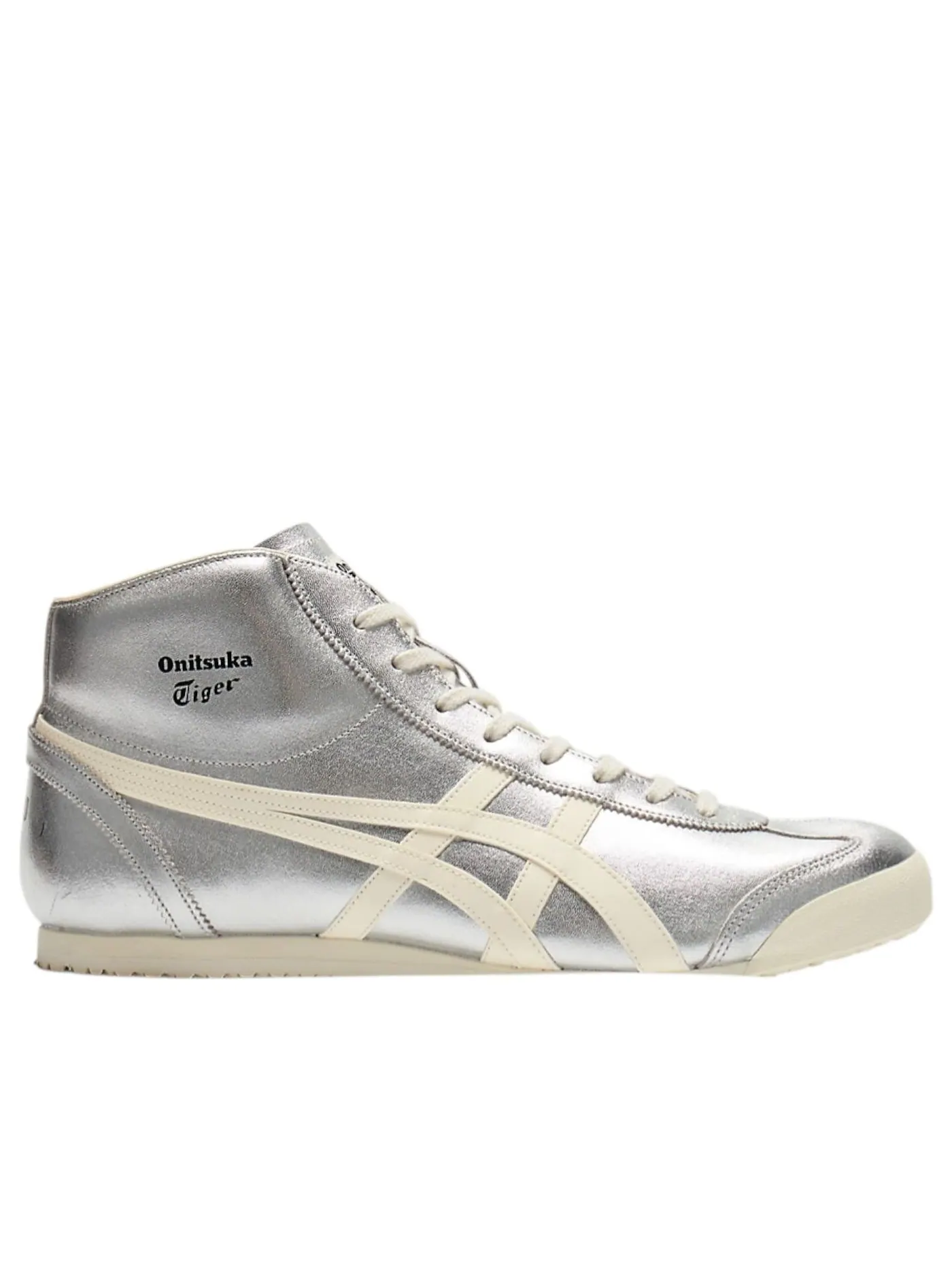 Кроссовки Onitsuka Tiger Mexico Mid Runner 'Silver Cream' — изображение 2 из 7, серебряный