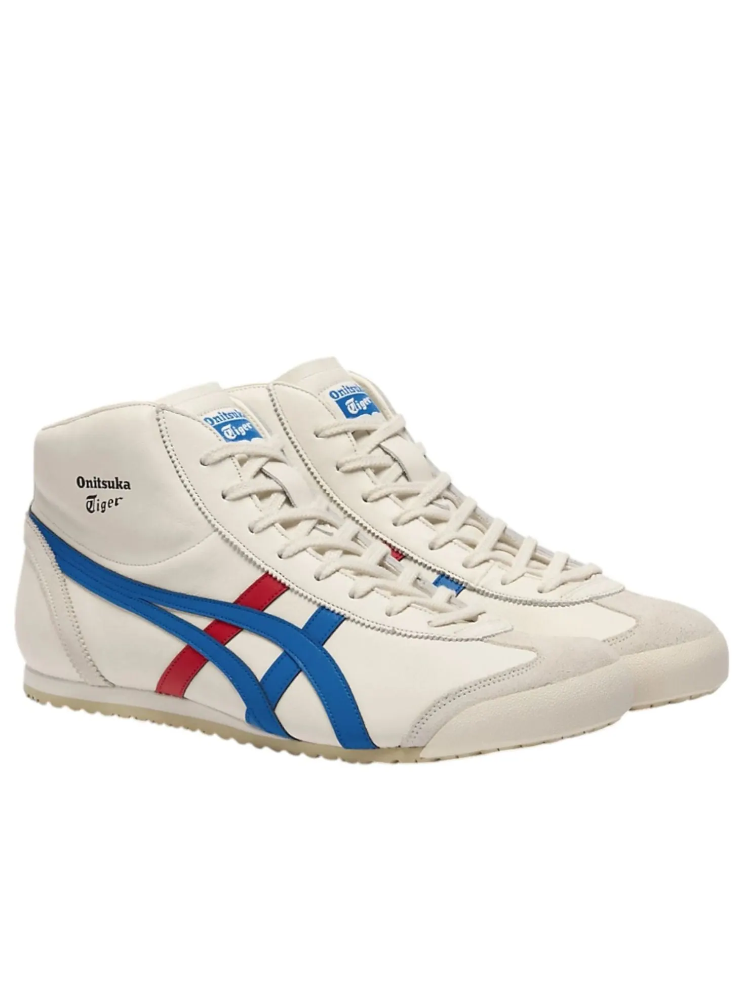 Onitsuka Tiger Mexico Mid Runner 'Cream Directoire Blue Red' — изображение 4 из 7, кремовый/синий/красный