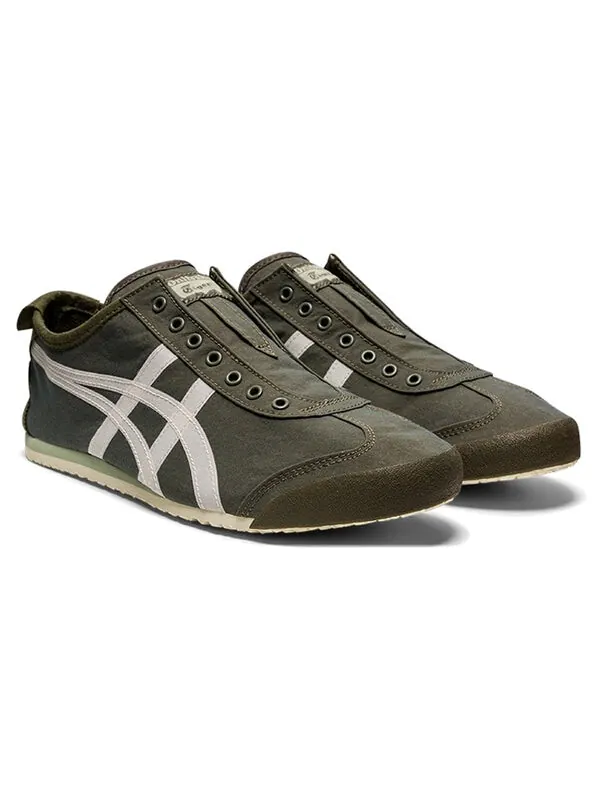 Кроссовки mexico 66 slip on Onitsuka Tiger — изображение 4 из 4, оливковый зеленый/белый
