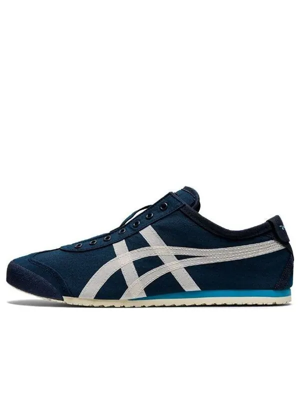 Кроссовки mexico 66 slip on Onitsuka Tiger — изображение 1 из 4, темно-синий/белый