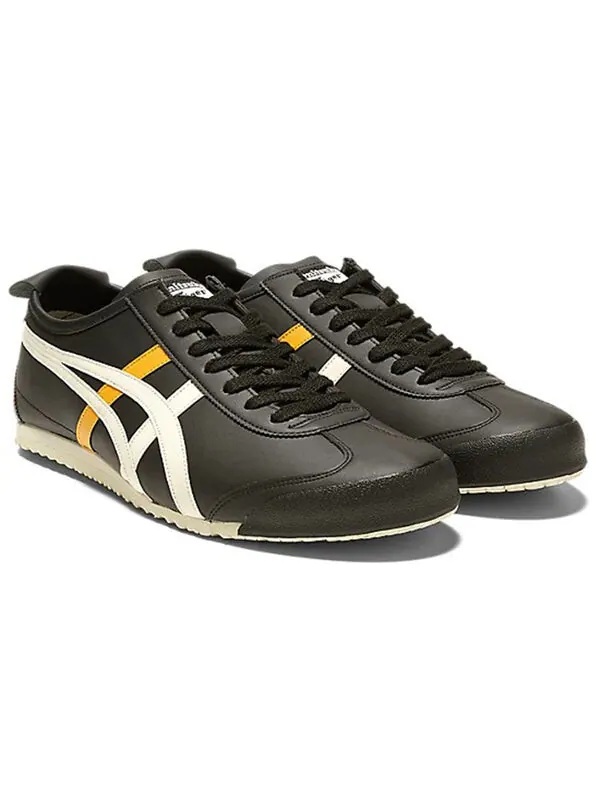 Кроссовки Onitsuka Tiger MEXICO 66 Shoes 'Black White Yellow' — изображение 3 из 4, черный/белый/желтый
