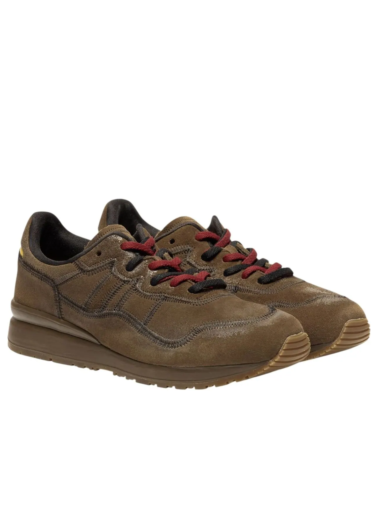 Кроссовки Onitsuka Tiger Tiger Ally Stitch 'Brown Storm Vibrant Yellow' — изображение 3 из 7, коричневый