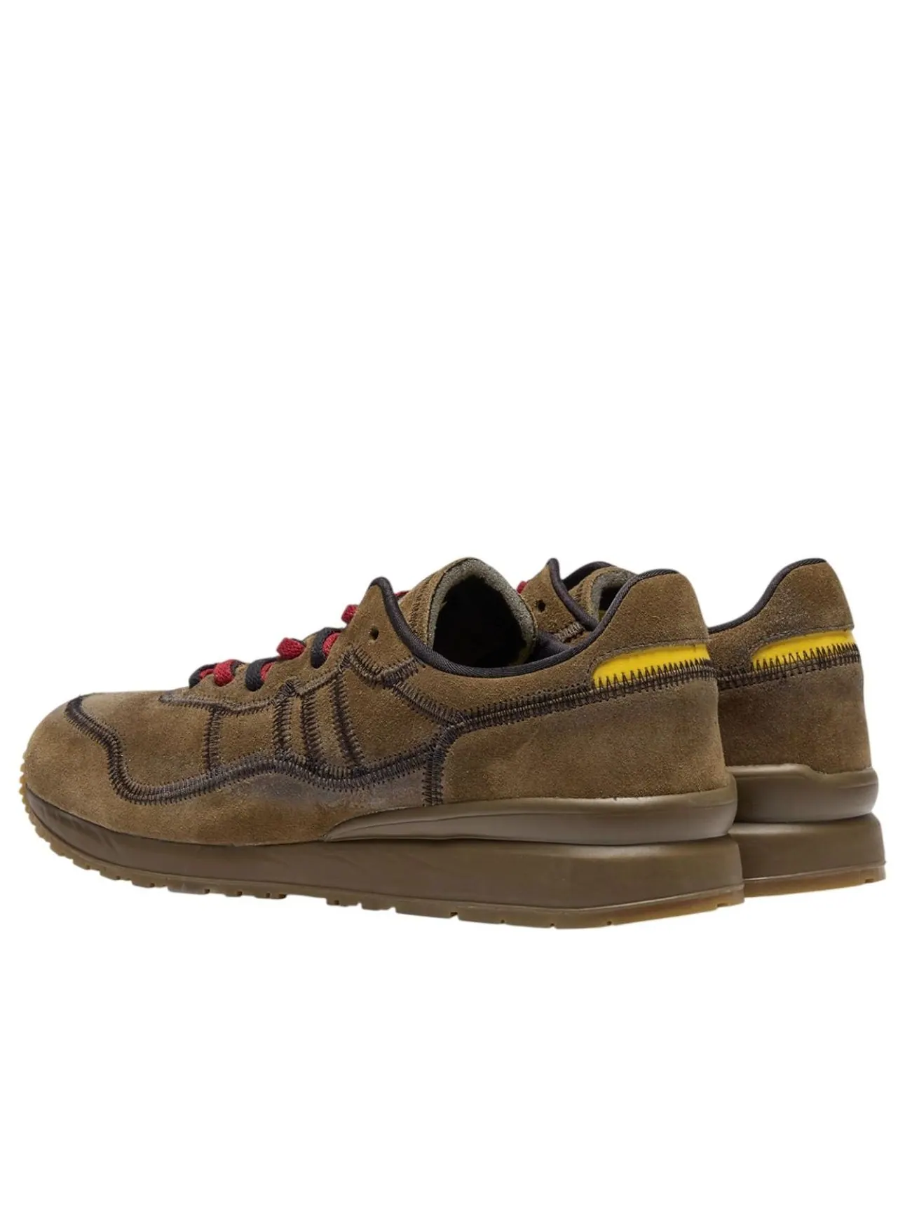 Кроссовки Onitsuka Tiger Tiger Ally Stitch 'Brown Storm Vibrant Yellow' — изображение 6 из 7, коричневый