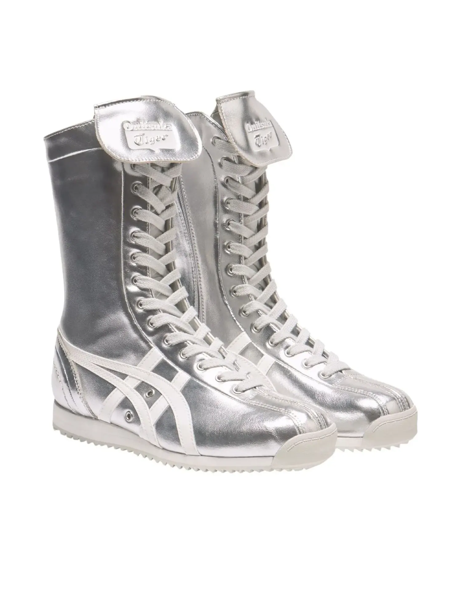 Кроссовки Onitsuka Tiger Mexico 66 'Pure Silver Off White' — изображение 2 из 6, серебряный