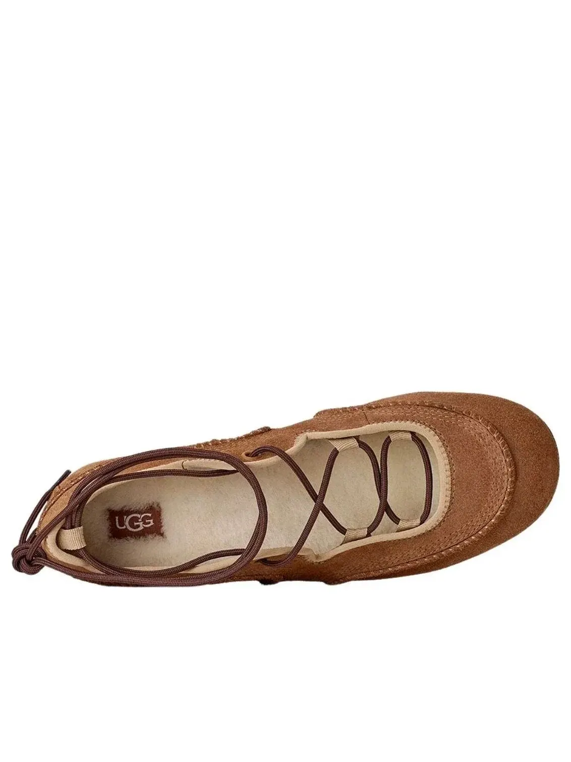 Женские балетки-кеды UGG Quill Ballet Chestnut Sand — изображение 4 из 5, коричневый