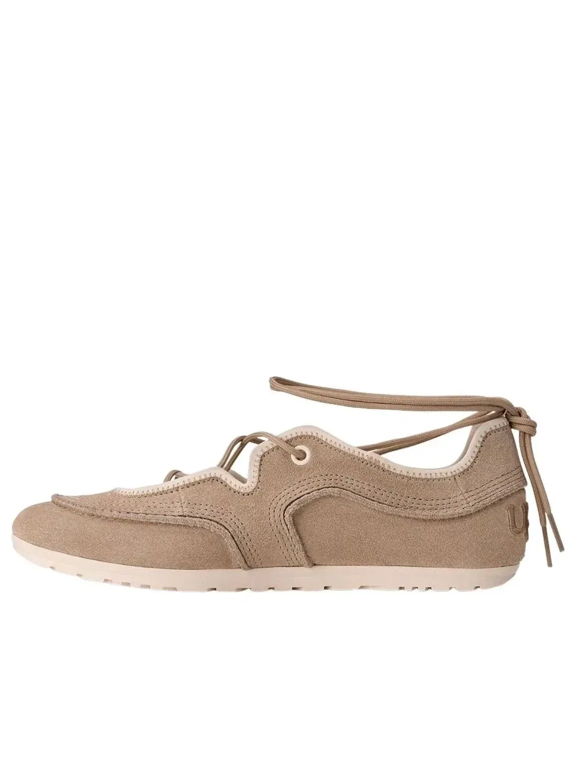 Женские балетки с кружевной шнуровкой модель Quill Ballet UGG — изображение 1 из 5, бежевый