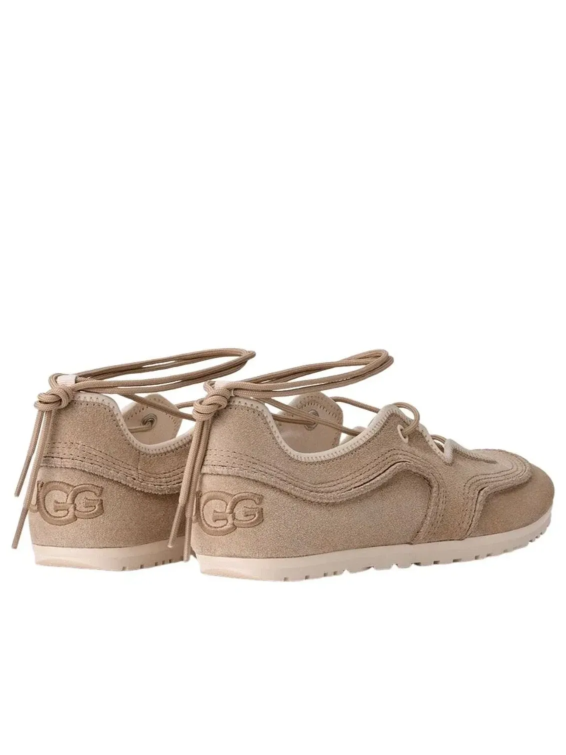 Женские балетки с кружевной шнуровкой модель Quill Ballet UGG — изображение 3 из 5, бежевый