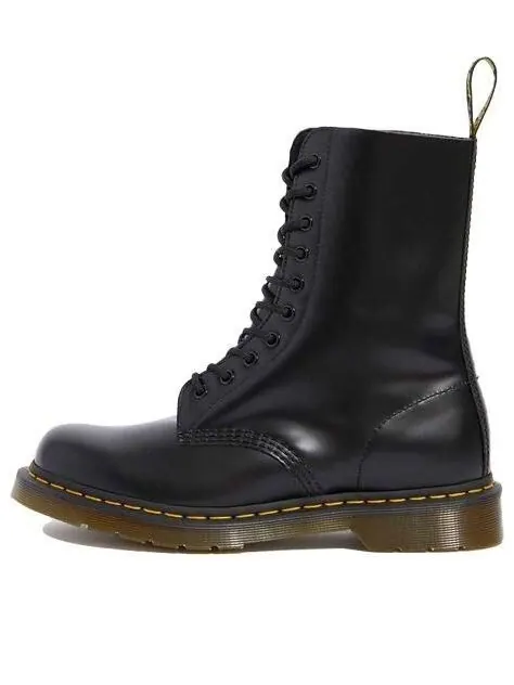 Кроссовки Dr. Martens 1490 mid, кожаные — изображение 1 из 4, черный/черный