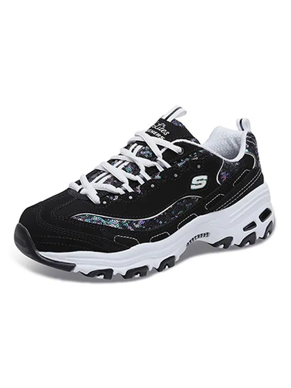 Кроссовки d'lites low-top sneakers black/white Skechers — изображение 3 из 4, черный