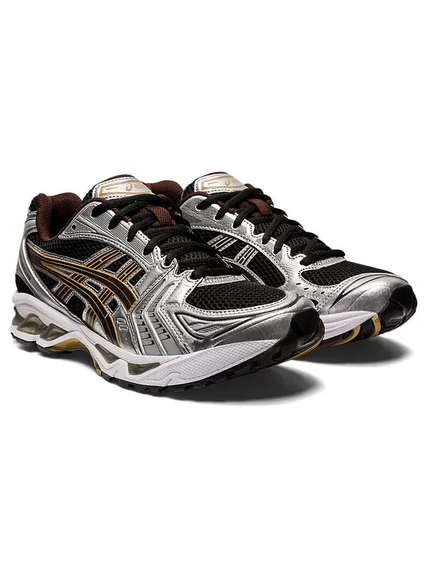 Кроссовки гель каяно 14 Asics — изображение 3 из 4, серебристый/желтый