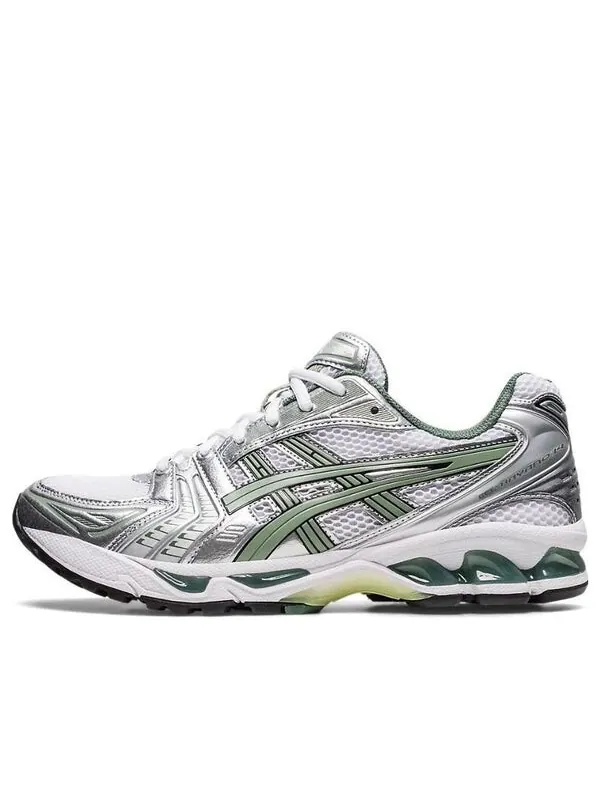 Кроссовки гель каяно 14 Asics — изображение 1 из 4, серебристый/зеленый