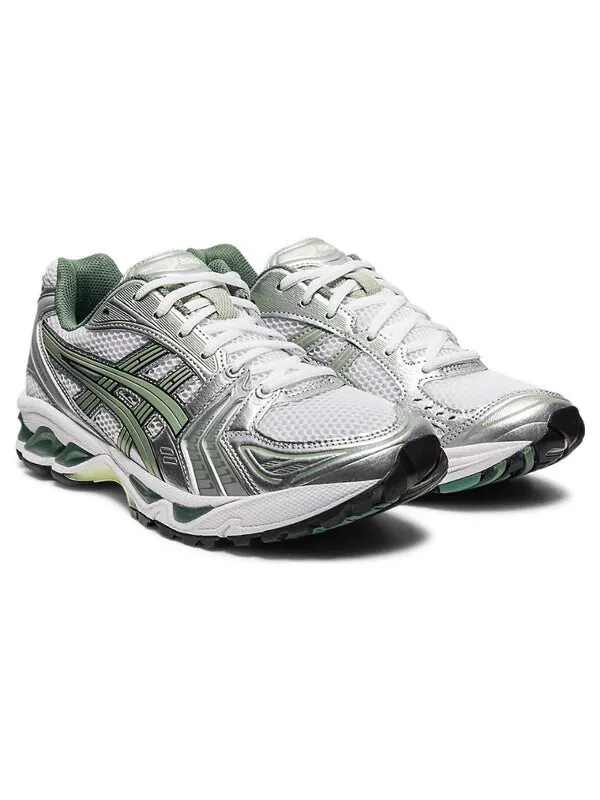 Кроссовки гель каяно 14 Asics — изображение 3 из 4, серебристый/зеленый