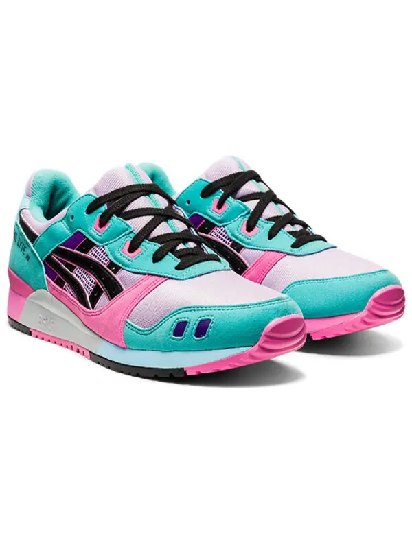 Кроссовки гель лайт 3 Asics — изображение 3 из 4, черный/зеленый/розовый