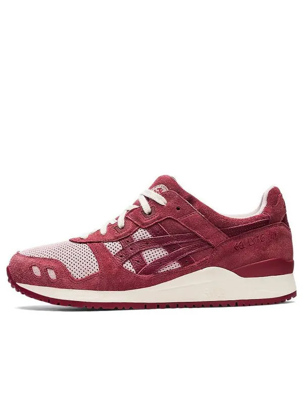 Кроссовки гель лайт 3 ог Asics — изображение 1 из 4, винный красный/розовый