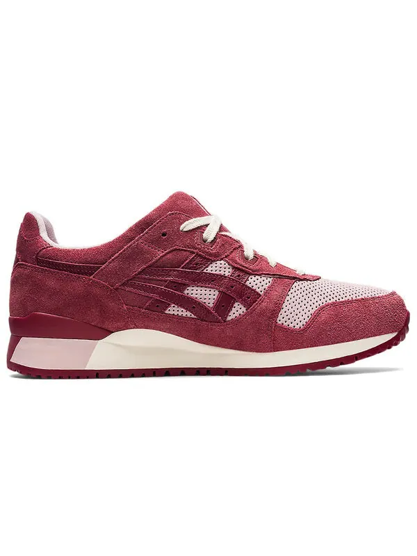 Кроссовки гель лайт 3 ог Asics — изображение 2 из 4, винный красный/розовый