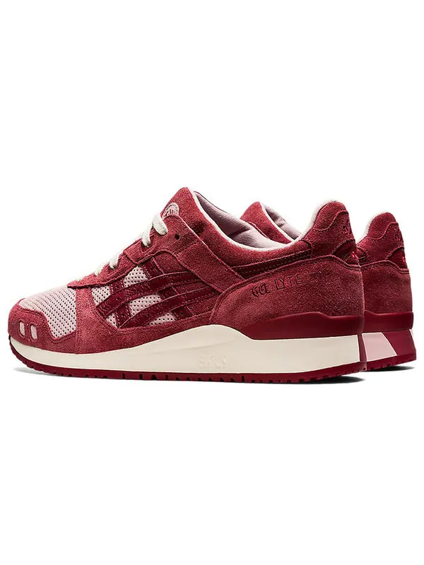 Кроссовки гель лайт 3 ог Asics — изображение 4 из 4, винный красный/розовый