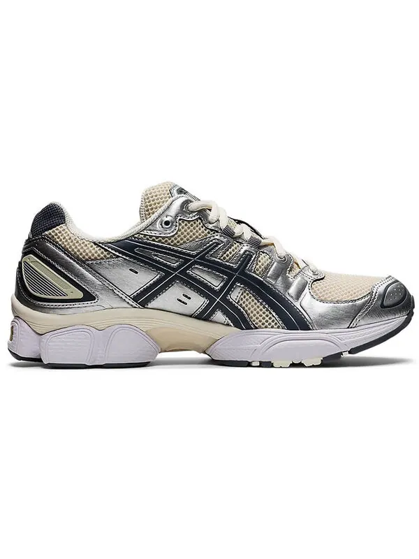 Кроссовки гель нимбус 9 Asics — изображение 2 из 4, белый/серебристый