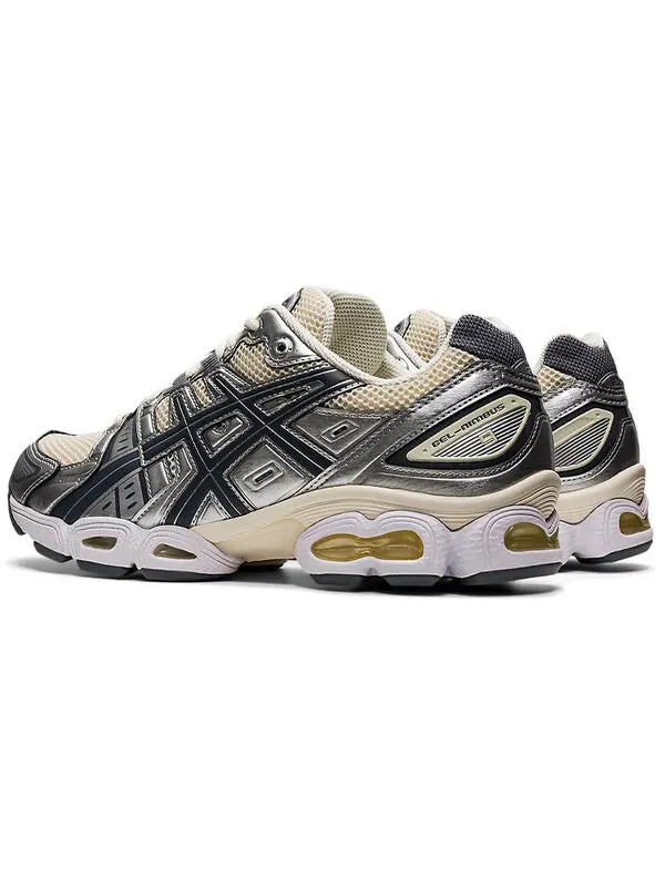 Кроссовки гель нимбус 9 Asics — изображение 4 из 4, белый/серебристый