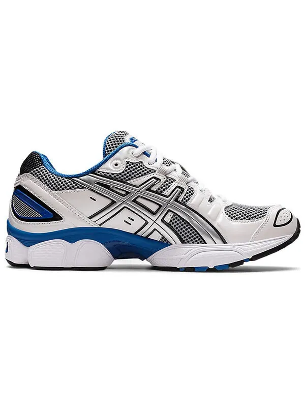 Кроссовки гель нимбус 9 Asics — изображение 2 из 4, белый/синий