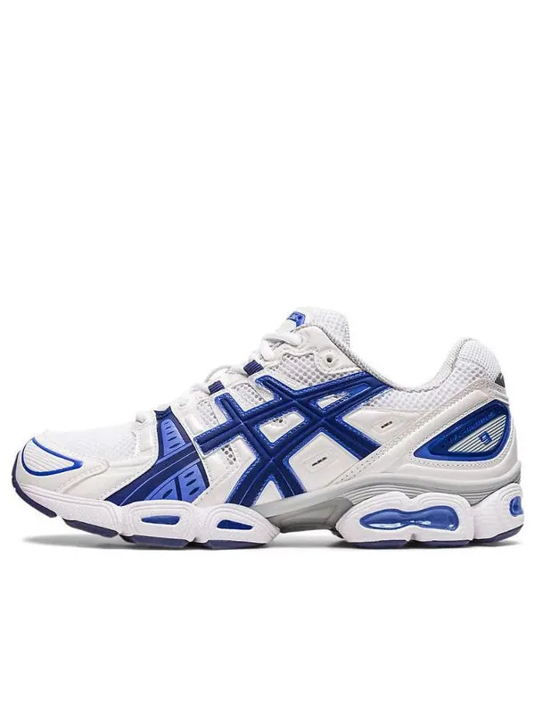 Кроссовки гель нимбус 9 Asics — изображение 1 из 4, белый/синий/серебристый