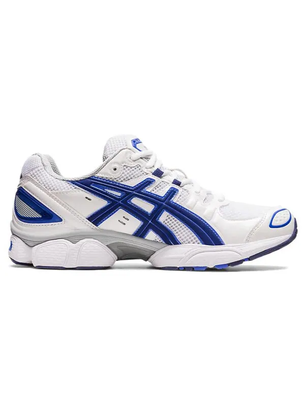 Кроссовки гель нимбус 9 Asics — изображение 2 из 4, белый/синий/серебристый