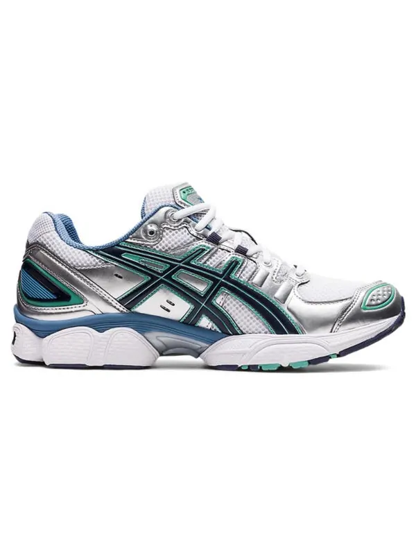 Кроссовки гель нимбус 9 Asics — изображение 2 из 4, белый/серебристый