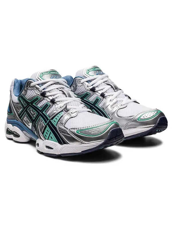 Кроссовки гель нимбус 9 Asics — изображение 3 из 4, белый/серебристый
