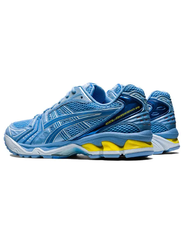 Кроссовки гелевые kayano 14 x Ice Studios Asics — изображение 4 из 4, синий/желтый