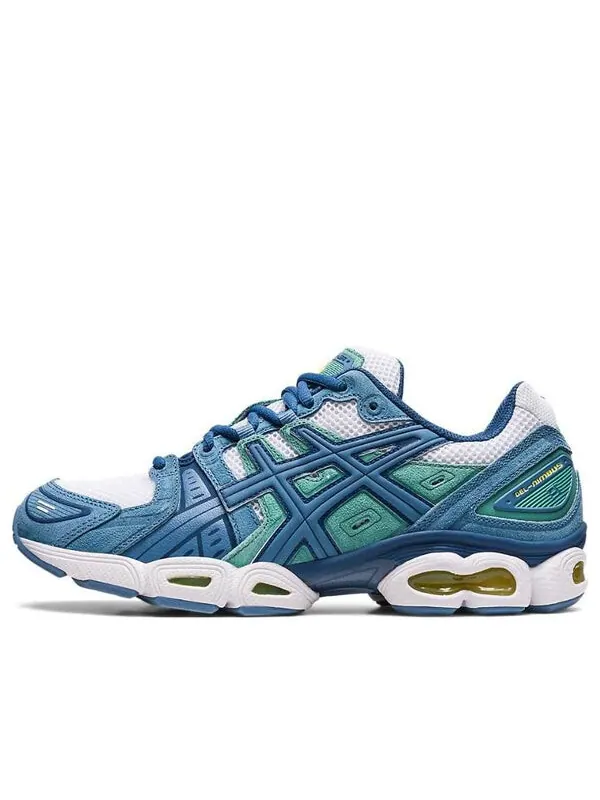 Кроссовки гель нимбус 9 Asics — изображение 1 из 4, синий/зеленый