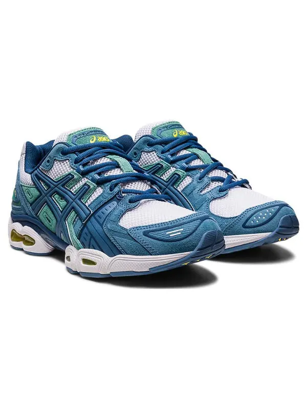 Кроссовки гель нимбус 9 Asics — изображение 3 из 4, синий/зеленый