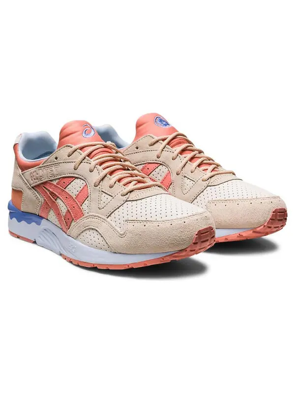 Кроссовки гель лайт 5 Asics — изображение 3 из 4, серый/розовый/синий