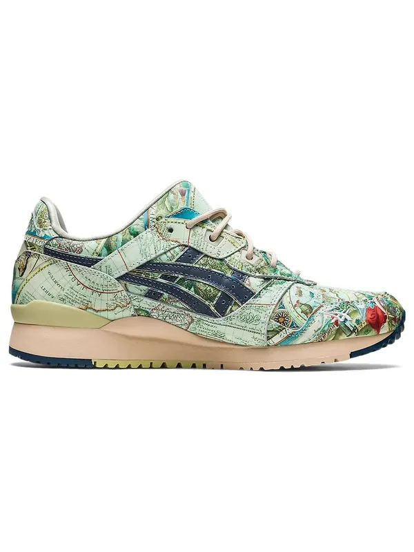 Кроссовки x atmos gel-lyte 3 og 'aged map' Asics — изображение 2 из 4, зеленый/синий