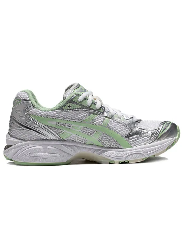 Кроссовки гель каяно 14 Asics — изображение 2 из 4, серебристый/зеленый