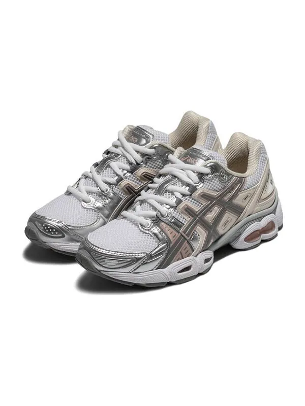 Кроссовки гель нимбус 9 Asics — изображение 2 из 3, белый/серый