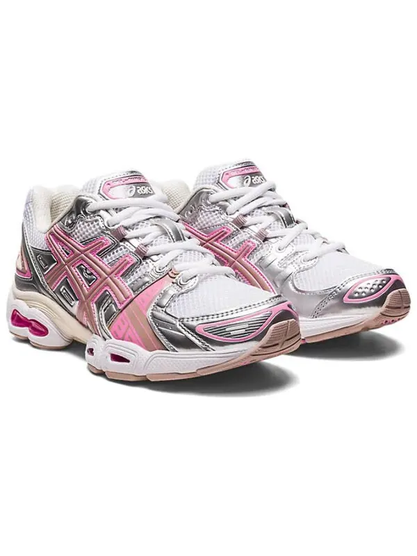 Кроссовки гель нимбус 9 Asics — изображение 3 из 4, белый/серебристый