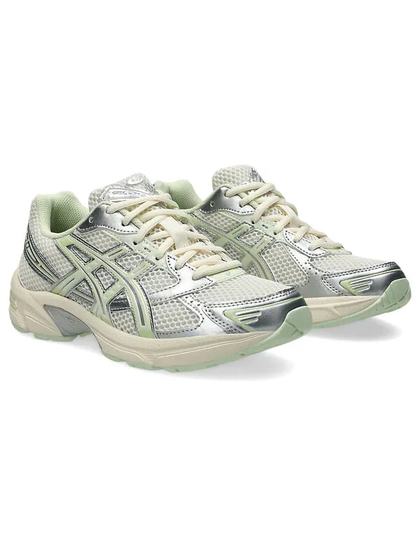 Кроссовки гель 1130 серебристый упаковка Asics — изображение 3 из 4, серебристый/зеленый