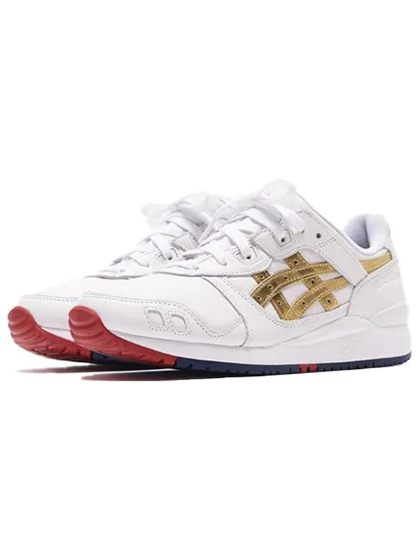 Кроссовки x kith gel lyte 3 og Asics — изображение 3 из 4, белый/золотистый