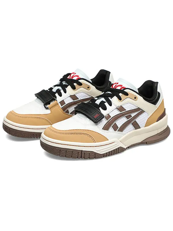 Кроссовки гелевые spotlyte low v2 Asics — изображение 3 из 4, белый/коричневый