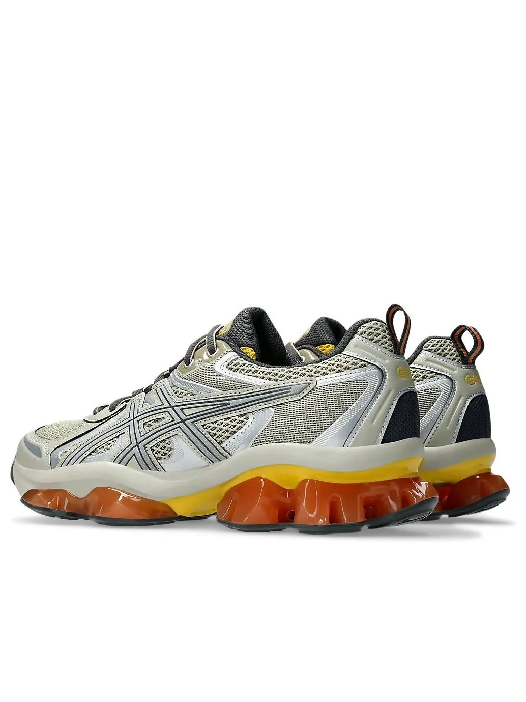Кроссовки ASICS Gel-Quantum Kinetic 'Grey Orange' — изображение 3 из 7, серебряный