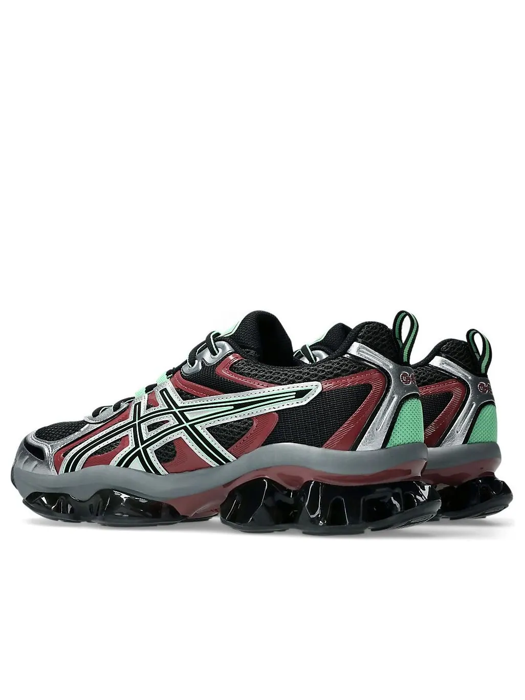 Кроссовки ASICS Gel-Quantum Kinetic 'Silver Green-Maroon' — изображение 3 из 7, серебряный