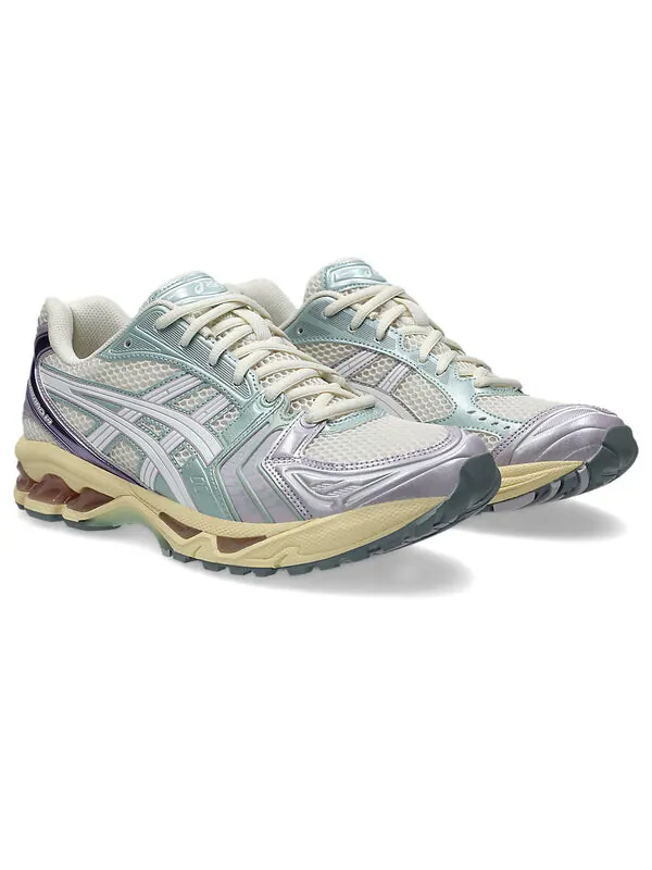 Кроссовки гель каяно 14 Asics — изображение 3 из 4, кремовый/фиолетовый
