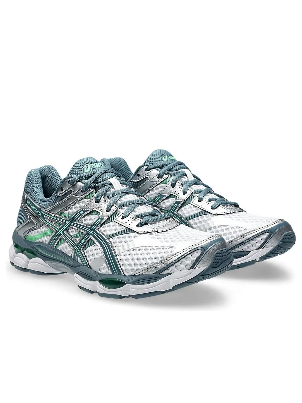 Кроссовки ASICS Gel-Cumulus 16 'White Ironclad' — изображение 3 из 7, зеленый