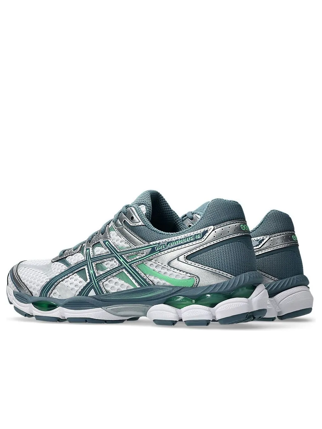 Кроссовки ASICS Gel-Cumulus 16 'White Ironclad' — изображение 4 из 7, зеленый