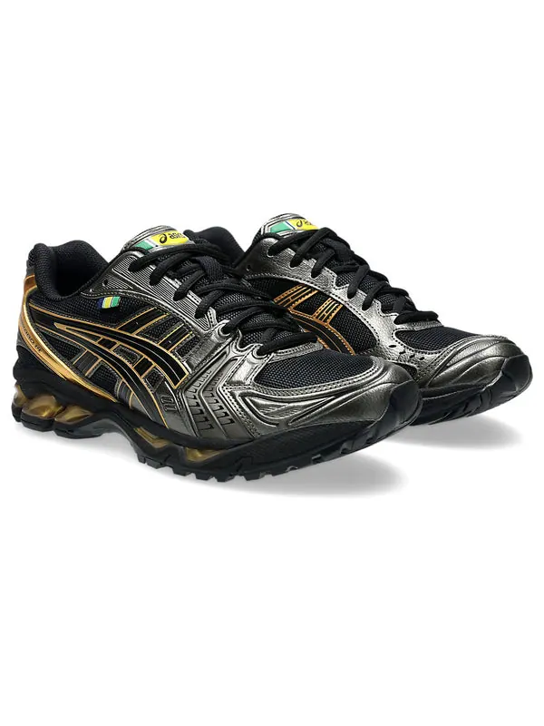 Кроссовки x senna gel-kayano 14 'black pure gold' Asics — изображение 3 из 4, черный/золотистый